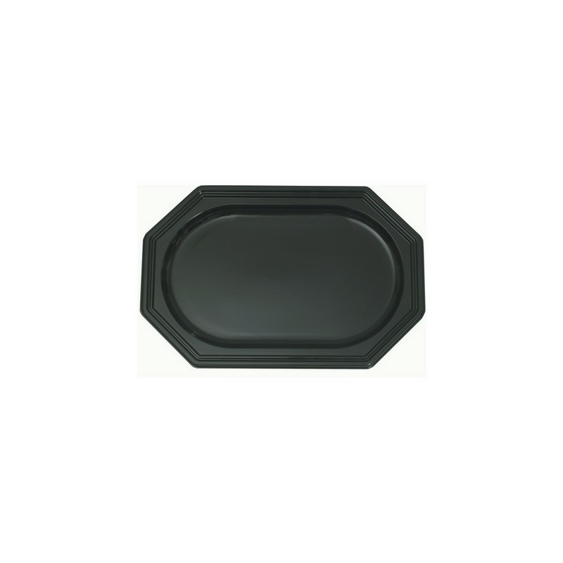 Sabert - Plat octogonal  27x19 cm - noir 10pcs